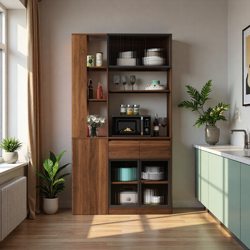 Armoire de rangement de 70,87 po de hauteur avec espace de rangement multifonctionnel