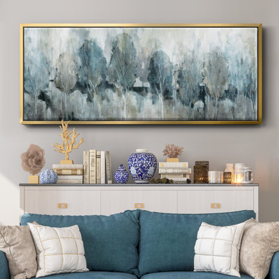 Bright Indigo Grove - Toile avec cadre