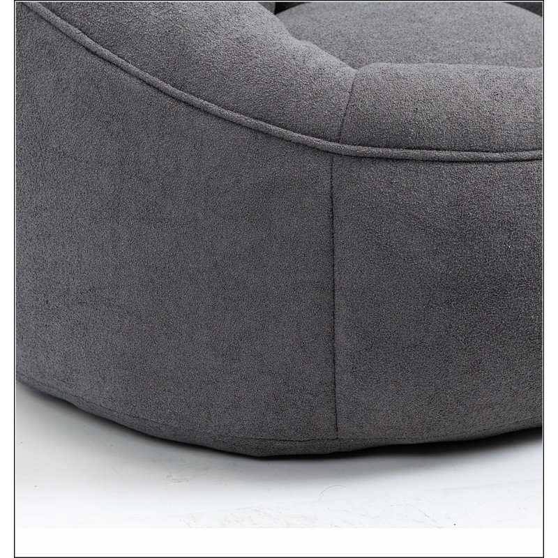 Fauteuil à billes Bedding, Microfibre/microsuède gris