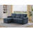 Linen Blend Sleeper Sofa with Reversible Chaise