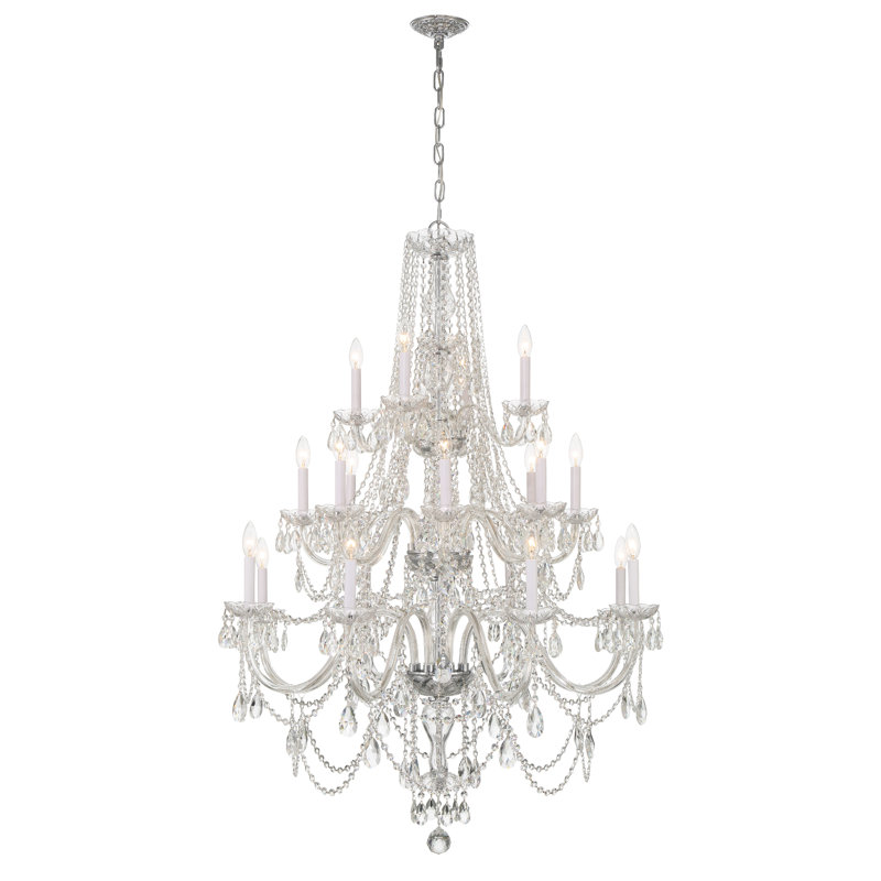 Irl 20 - Light Dimmable Classic / Traditional Chandelier, Chrome
