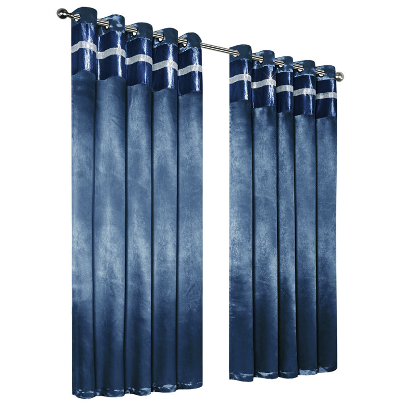 Serino Room Darkening Curtain Pair, Silver Grey, 165 W x 229 D cm