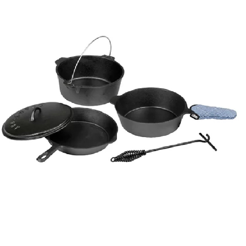 Batterie de cuisine 6 pièces pré-assaisonnée