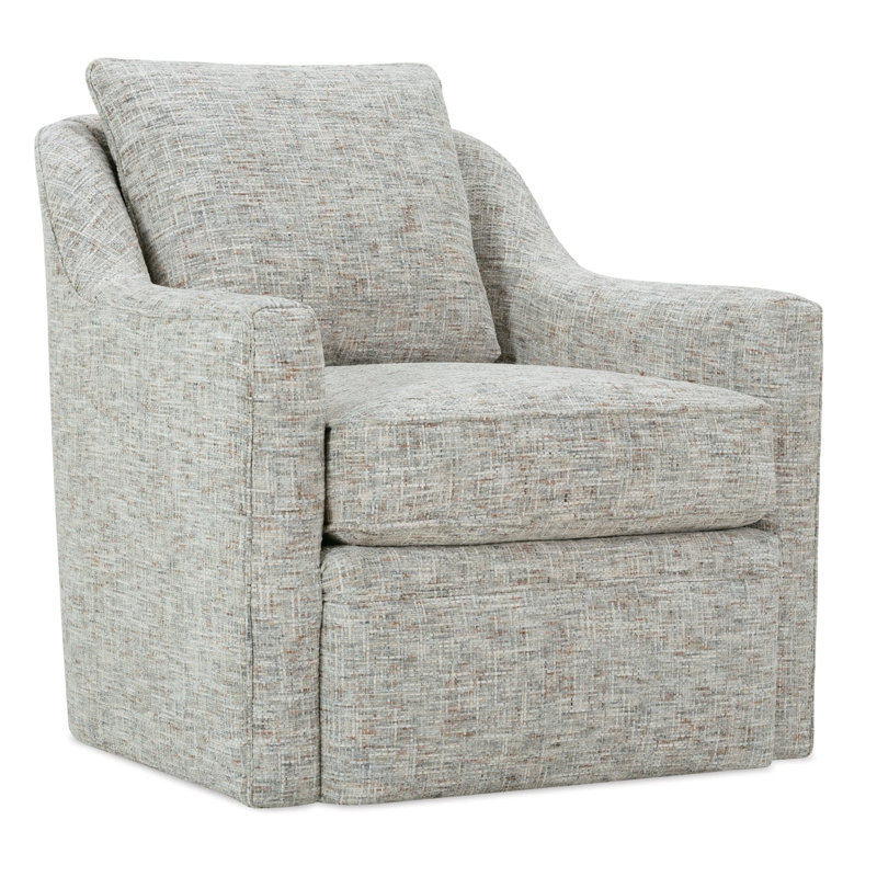 Hollins Swivel Chair, Gray Polyester
