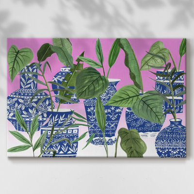 Indigo Palms II -Galerie enveloppée Cavas