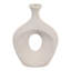 Vase de table ovale moderne en céramique Kato, design ajouré, idéal pour la décoration intérieure - Vase sculptural moderne et haut, parfait comme centre de table pour la salle à manger ou le bureau - Champagne-527307976-527307984