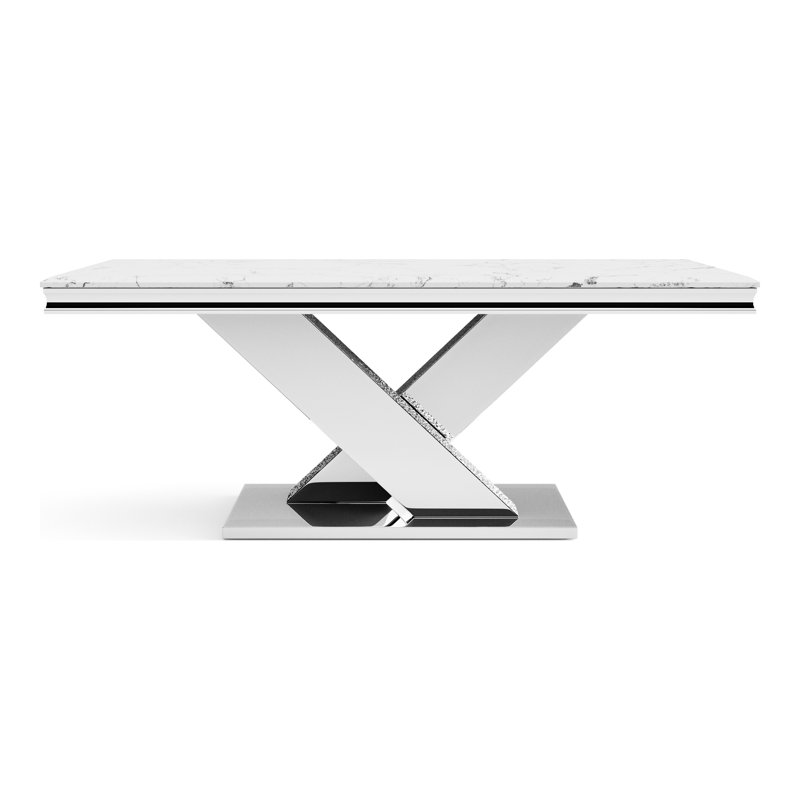 Table de salle à manger Newlyn, Argent argent