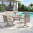 4-Person Round Patio Dining Set With 360°Swivel Padded Textilene Chairs-2007265367