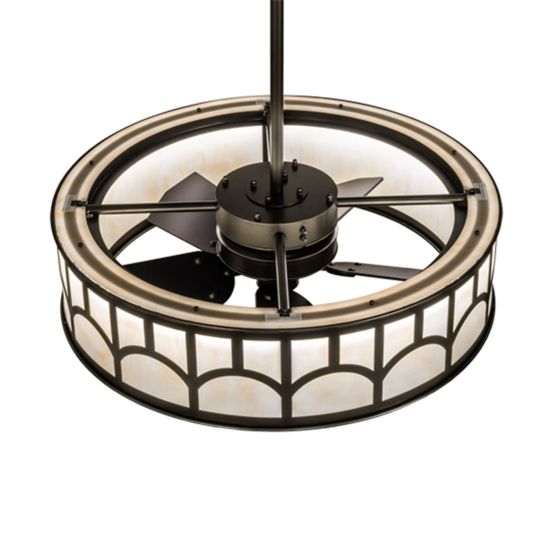 Mission LED Downrod Ceiling Fan