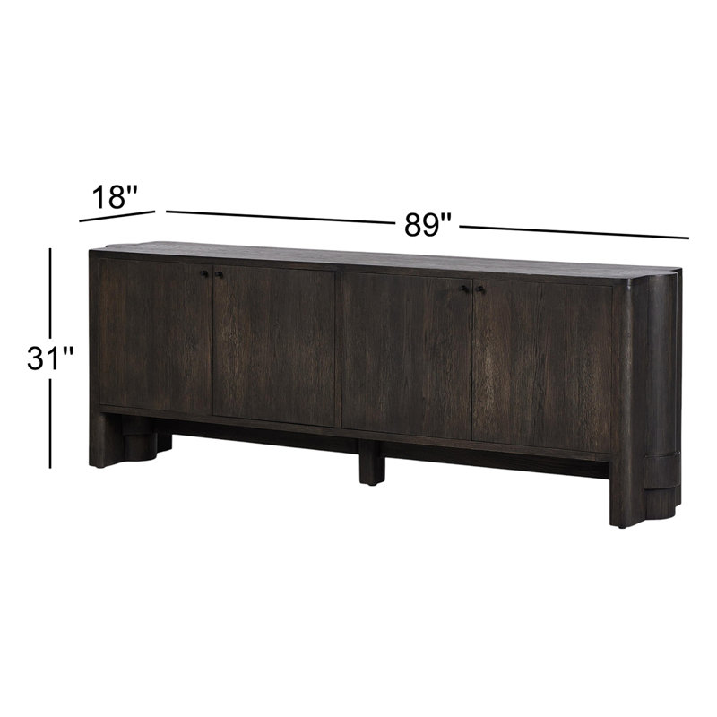 Sylvie 89'' W Solid Wood Sideboard