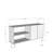 Modern Anthracite Console Table, 59.1 x 29.5 x 12.6 inches | 100% Melamine Coated Particle Board, Thickness: 0.7 inches | Features Multiple Shelves, Wall-Mountable Design | Stylish & Functional for Living Room & Entryway-120473429