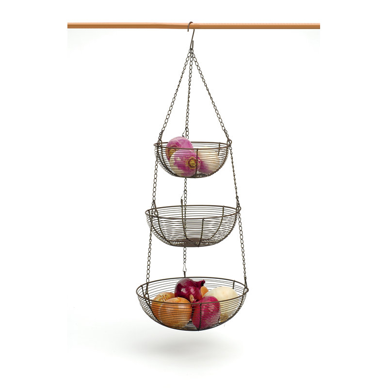 Panier en métal à 3 niveaux, Bronze
