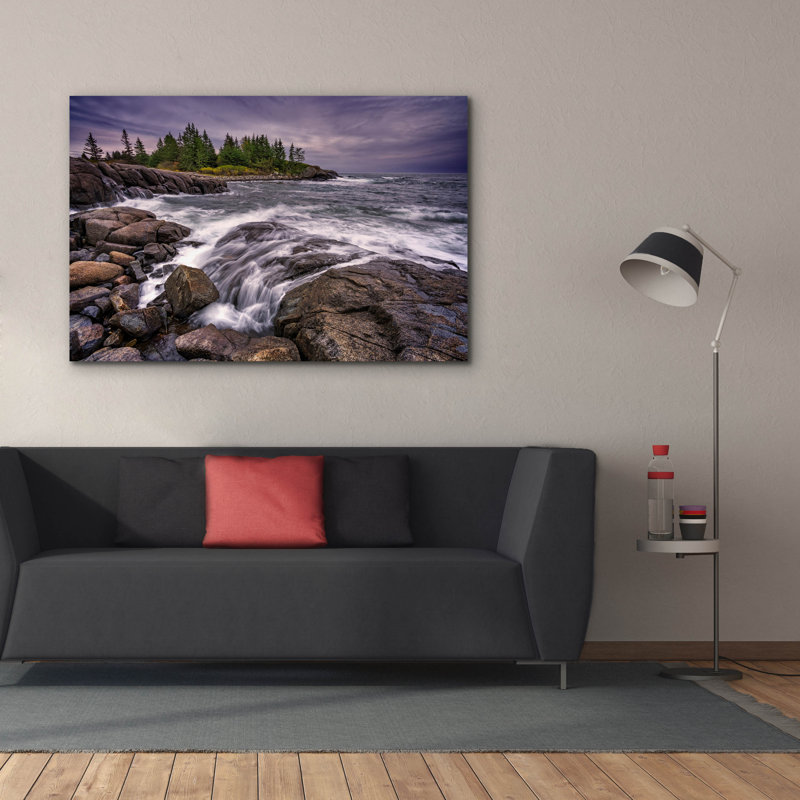 «Epy Graffiti» Stormy Skies At Lanes Island »par Rick Berk, art mural sur toile, 60 po x 40 po