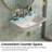 Los Flexi Rectangular Ceramic Wall Mount Sink with Overflow and Centerset Faucet Holes-115730076-115248324