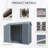8 Ft X 4 Ft Outdoor Storage Shed With Two-Window And Double-Door, Plastic Shed With Floor For Gargen,Patio,Yard,Lawn,Gray (W540S00045)-128625214