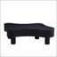 Table basse cylindrique moderne en bois de 42,52 pouces fabriquée à la main de forme irrégulière pour le salon, petite table basse avec piédestal robuste, noir