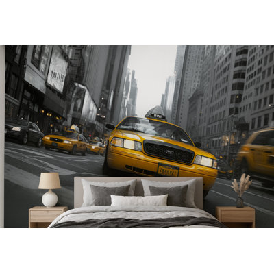 Papier peint jaune NYC - New York City Street, papier peint Vn903 (non tissé) VN903