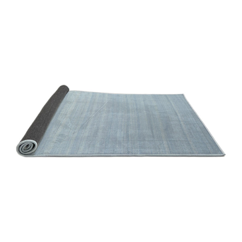 Tapis contemporain bleu ciel, Rond 5 pi