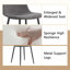 Table de salle à manger 7 pièces 42 po avec 7 tablettes et 6 chaises avec pieds en métal noir-933769188-933769187