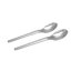2 Piece Stainless Steel (18/10) Wood Stainless Steel Serving Spoon