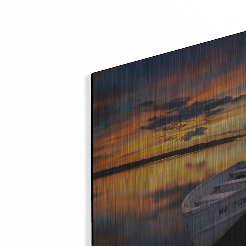 Mur de métal «Nonesuch Sunset» par Rick Berk, H 12 po x l 16 po