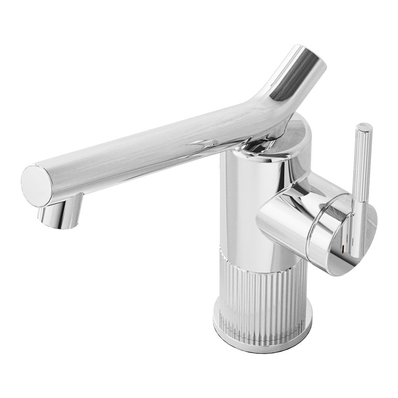 Modern Single Handle Bathroom Faucet With Round Base, 170° Swivel Spout – CUPC & NSF Certified (Chrome/Zirconium Gold/Matte Black)
