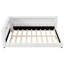 Lit plateforme double tapissier double avec ports USB et ceinture lumineuse à DEL, lit multifonctionnel pour enfants, blanc-2081656200-2081656203