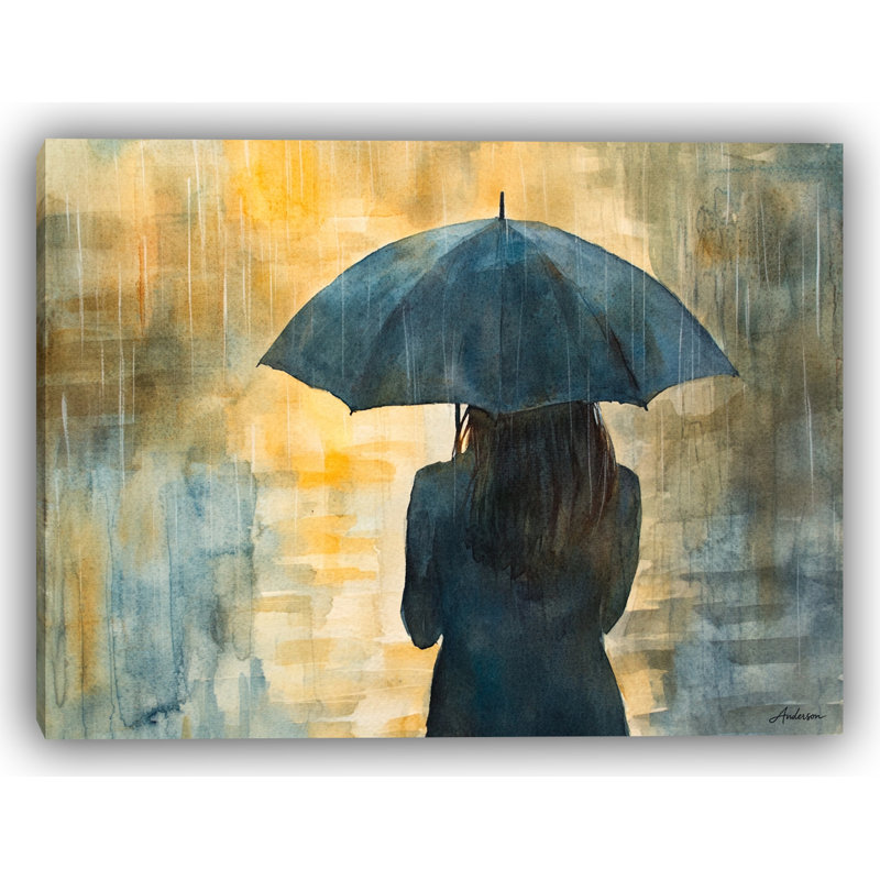 Lumière sous la pluie - Art sur toile aquarelle
