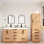 Ensemble de meuble-lavabo autoportant avec lavabo double 59,4 po Carla-13354666