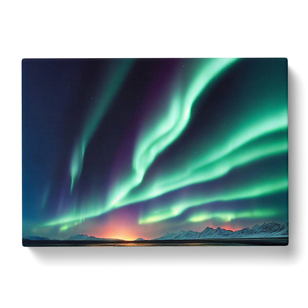 XXX-H1022-WF-4835X Hypnotic Aurora Borealis - Wrapped Canvas Print