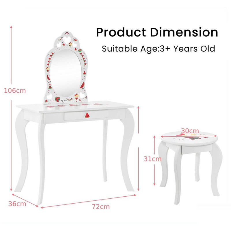 Murial Dressing Table with Mirror