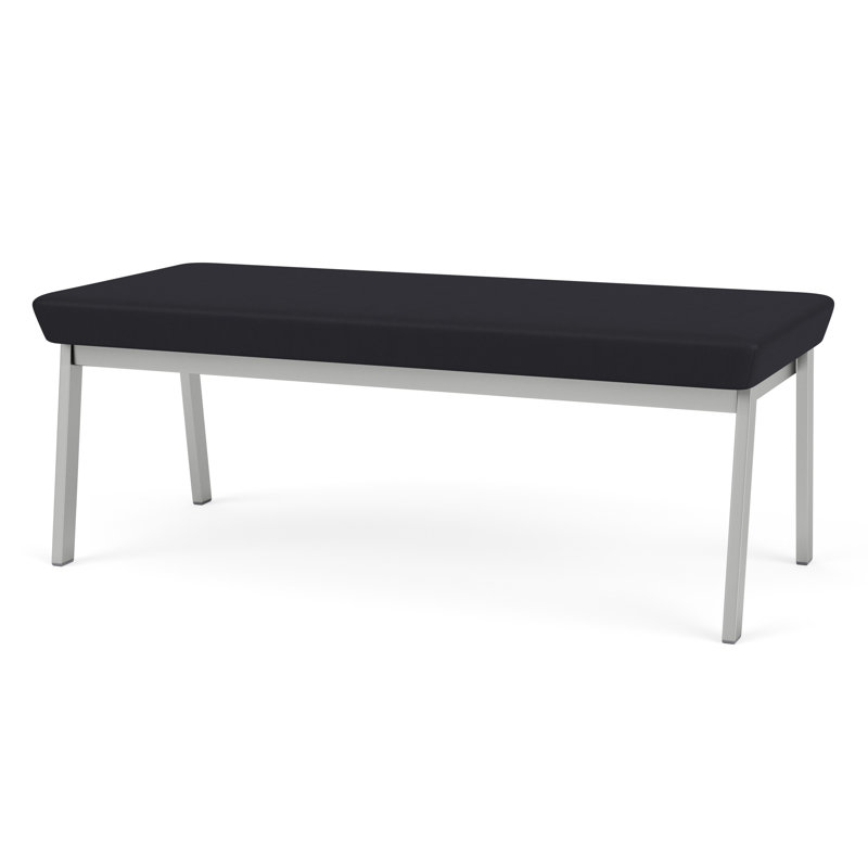 Banc en métal Newport, Argent, Noir Patriot Plus - nettoyez le vinyle avec un lin