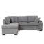 Canapé-lit en L avec repose-pieds 84,75 po 2-en-1 avec repose-pieds et rangement - Canapé coulissant peu encombrant pour le salon, la chambre à coucher et le petit appartement en gris-546973566