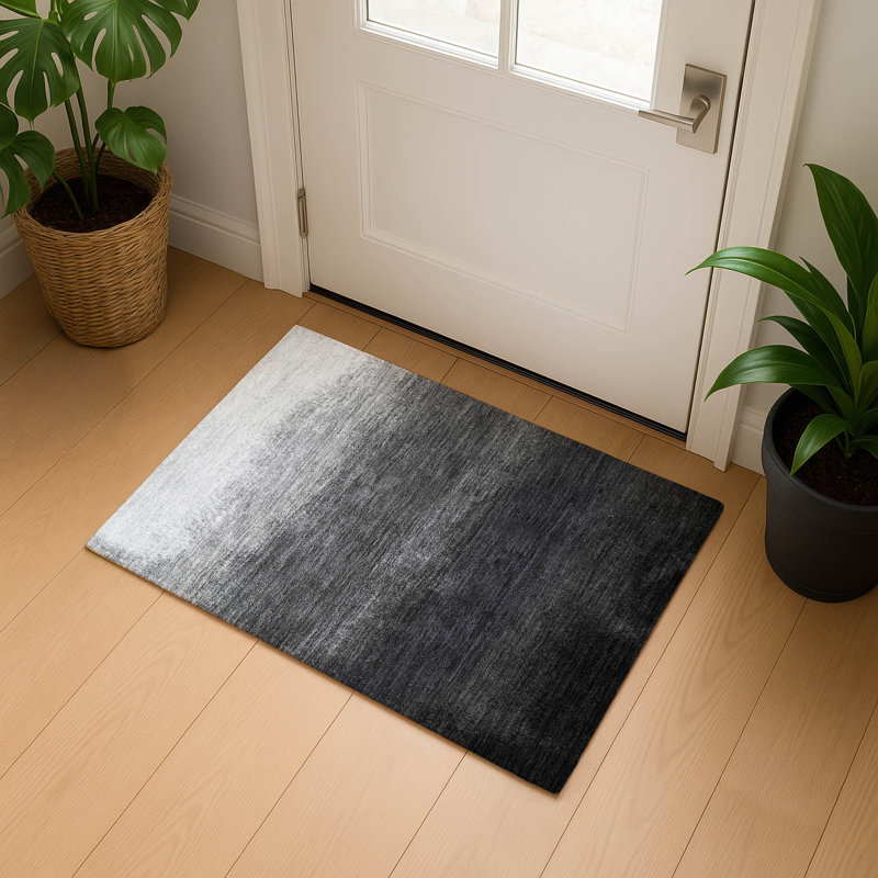 Premium Machine Washable Ariel Ombre Rug, Rectangle 1'8" x 2'6"