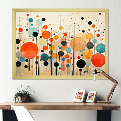 «Green Green Beige Mid Century Abstract Retro I», art abstrait Mid-Century