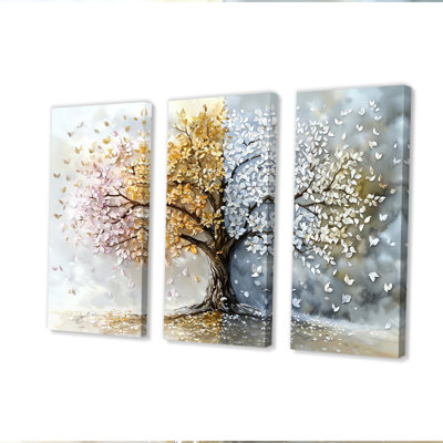 «Four Season Tree of Life I», ensemble de reproductions d'art mural arbre de vie