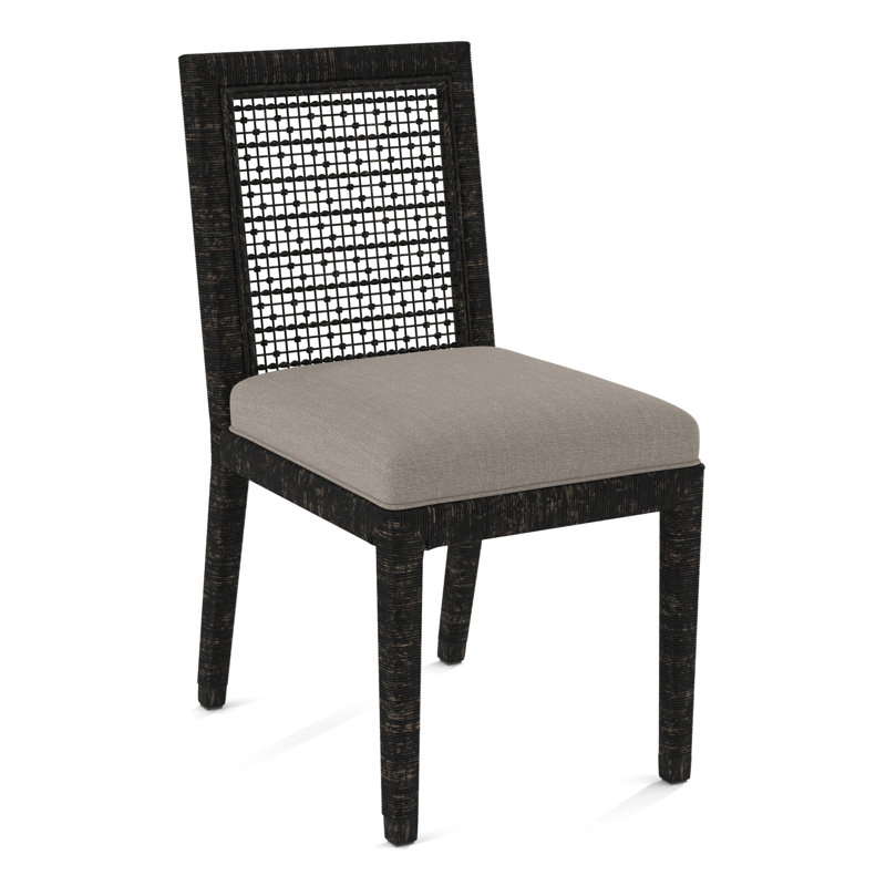 Pine Isle Side Chair, Antique Black, Stone Crypton Performance; 0884-83
