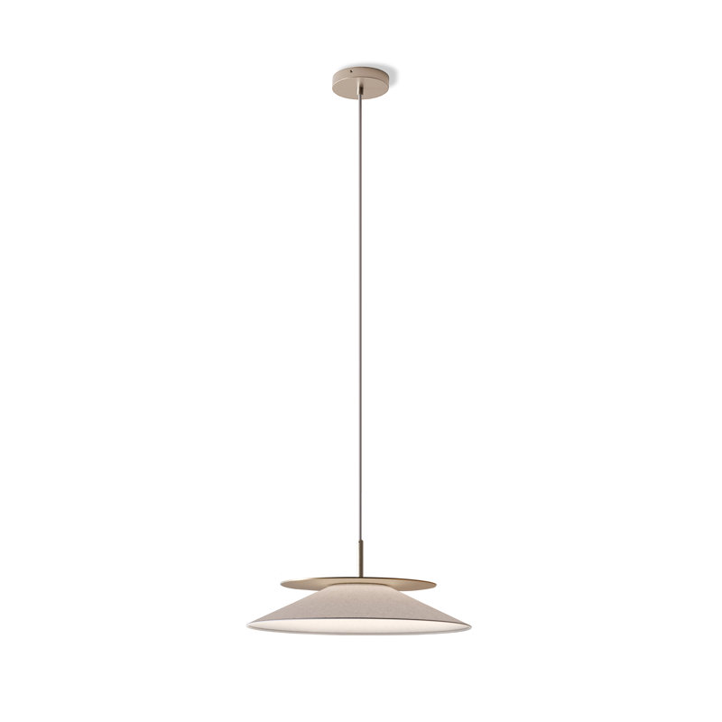 Asia Suspension Lamp, Satin Golden Nickel
