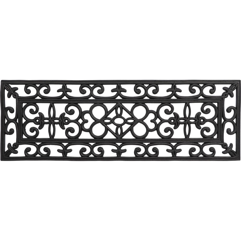 Tapis de porte en caoutchouc Elegant Scrollwork