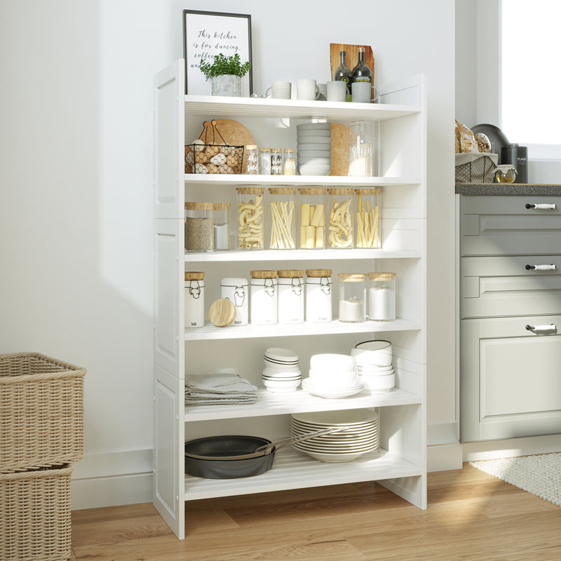 Solid Wood 3 Tier Storage Rack, White