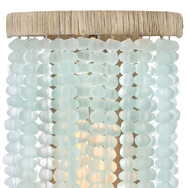 Dune Steel Metal Flush Mounted Sconce, Blue Sea