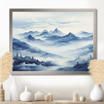 Mountain Blue Peak Harmonies II - Mountains Canvas Art