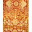 Tapis orange noué à la main de conception unique 8 pi 4 po x 10 pi 4 po Rhylee