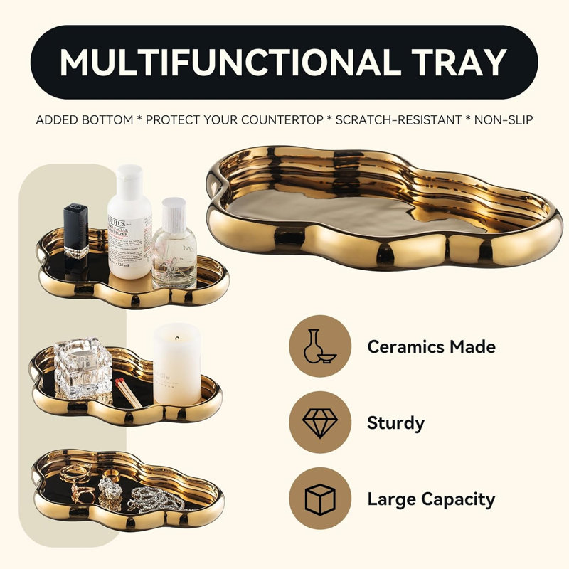 Golden Bathroom Accessories Set
