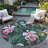 Braggs Washable Floral Indoor / Outdoor Rug-1172803913