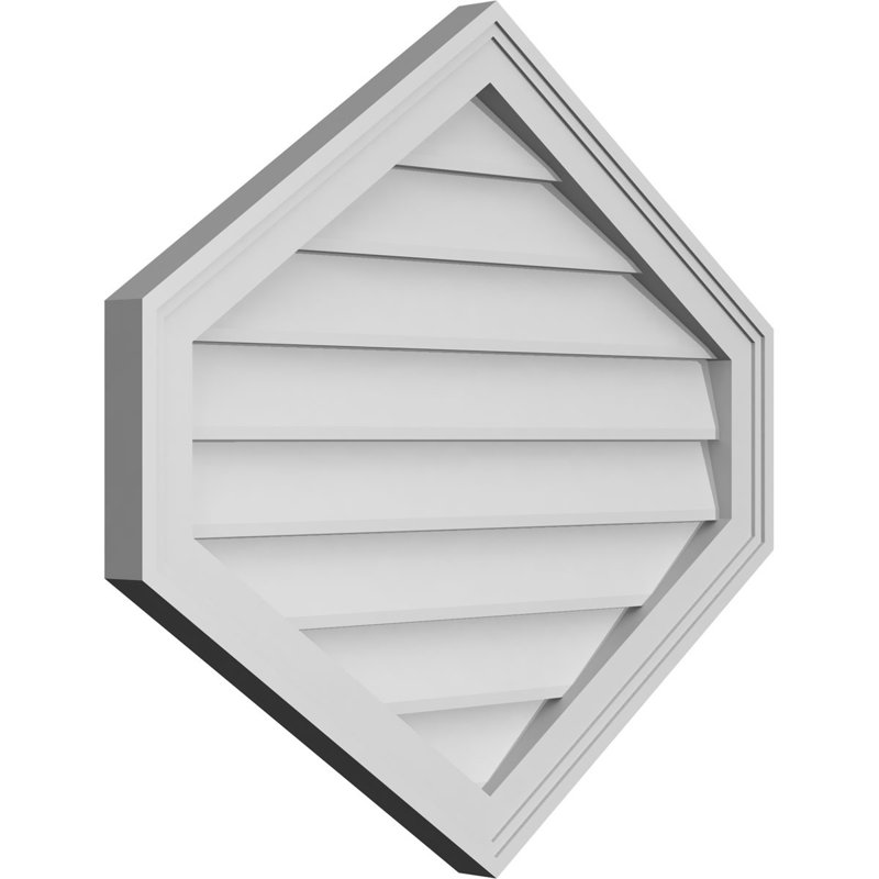 Ventilé vertical à pignon vertical en uréthane 8/12, H 26 po x l 28 po x P 1,5 po