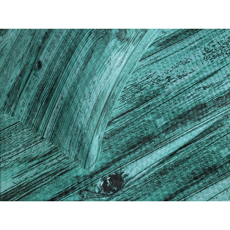 Antique Timber Texture Blue Polyester Queen Bedspread Set
