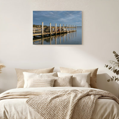 «Gallery Wrap», art mural sur toile pour le salon, la chambre à coucher, le bureau ou le vestibule - décoration murale décorative avec eau de quai