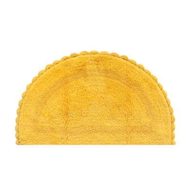 Tapis de bain demi-cercle en dentelle crochetée