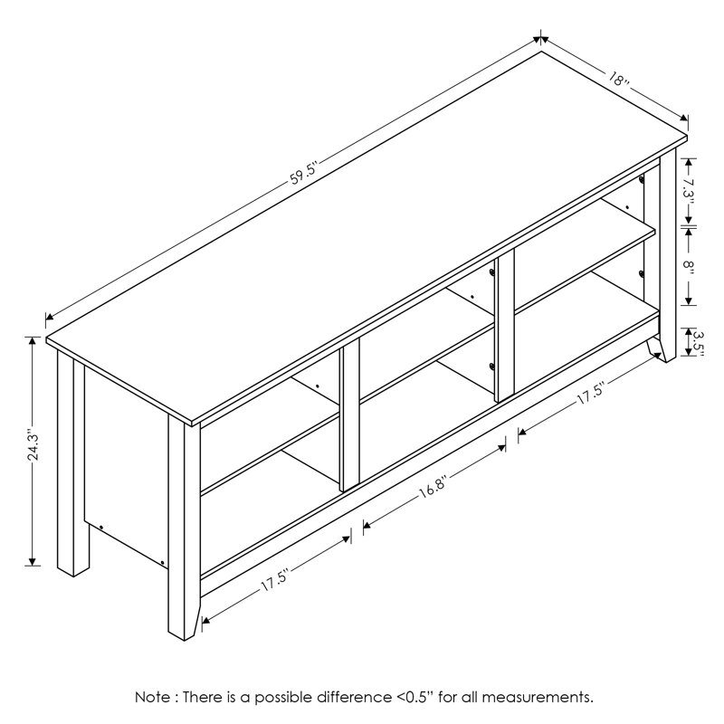 Amberboi 59.5'' Media Console, French Oak Gray
